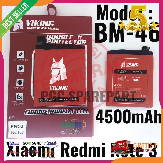Acc Hp Baterai Viking Bm46 Xiaomi Redmi Note 3 Bm 46 Baterai