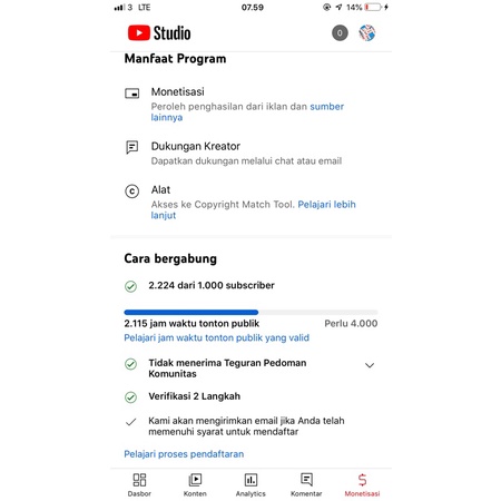 AKUN YOUTUBE 2RB SUBSCRIBER