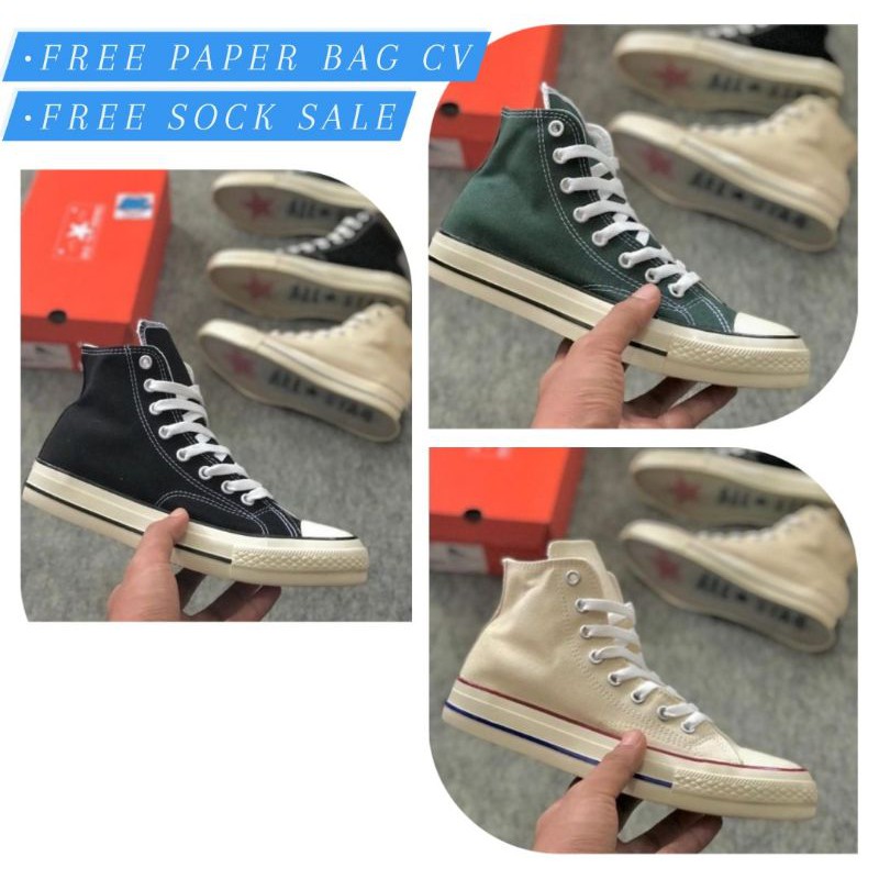 (3 PILIHAN WARNA)  SEPATU CONV3RSE 70 S HIGH EGRET BINB