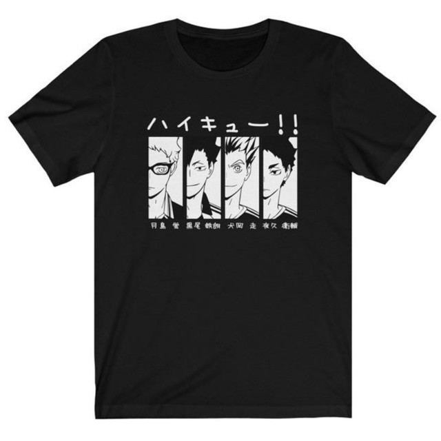 Tshirt Haikyuu Team Toru Kei Kotaro Tetsuro Akashi Hinata Black Japan Anime Manga Character