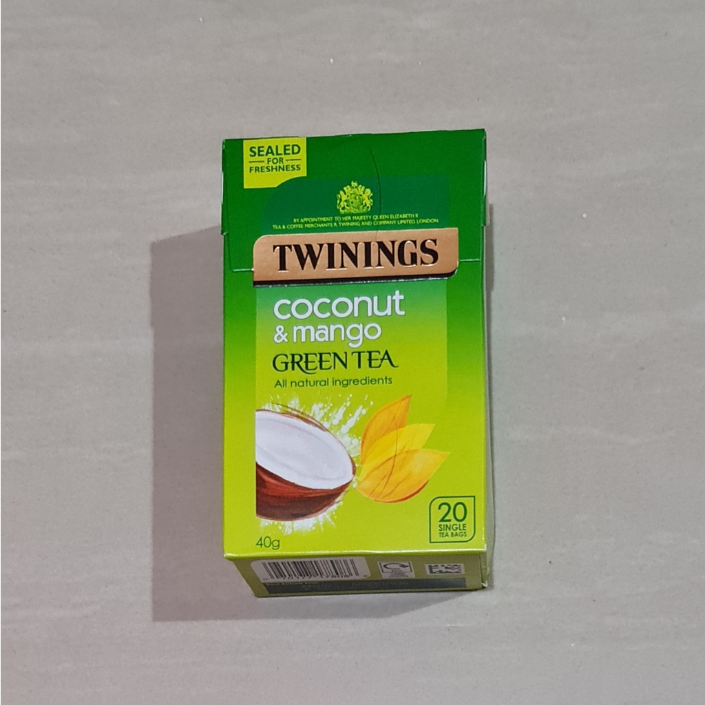 Teh Twinings Coconut &amp; Mango Green Tea 20 x 2 Gram