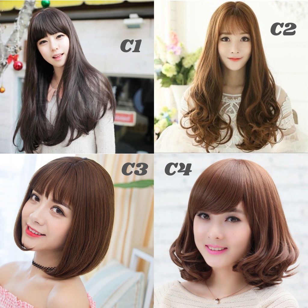 Wig Rambut Dewasa Full Lace Aksesoris Rambut Palsu Perempuan Hair Extension High Quality F697