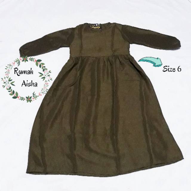 Gamis Anak/ Dress motif baby & kids by Amio Size 6