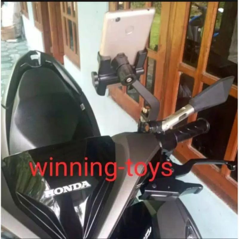 holder hp motor full besi keseluruhan spion motor original pasti kuat holder c2 spion keseluruhan besi pasti kuat