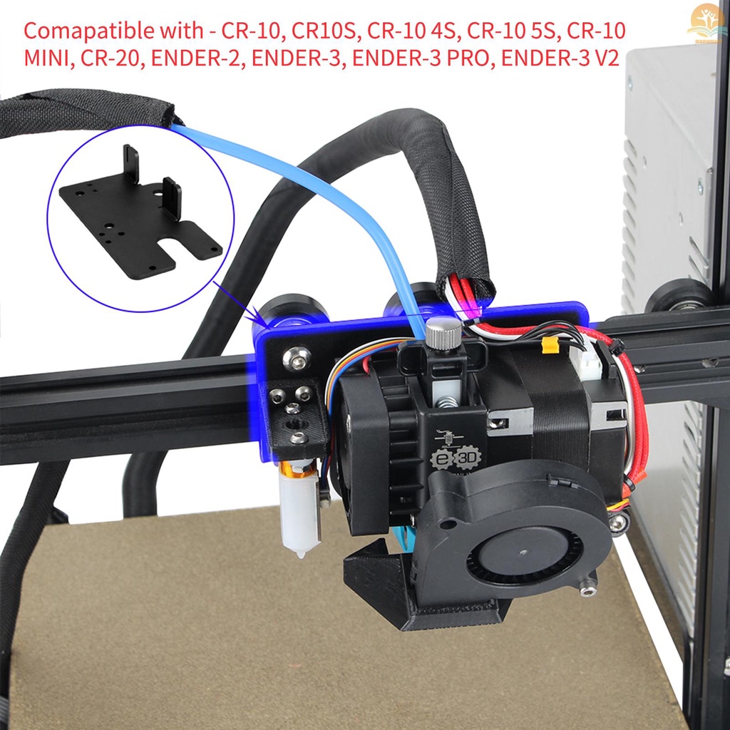 3D Printer Extruder Plate Kit Compatible with Hemera All Metal Aluminum Alloy Direct Drive Extruder Support  Plate Upgrade Parts For Ender-3/V2/3S/3PRO/ CR-10/10S Series