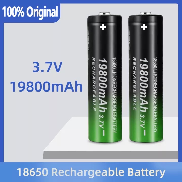 GTF 18650 Baterai Li-Ion Baterai isi ulang 19800mah 3.7V untuk senter senter LED