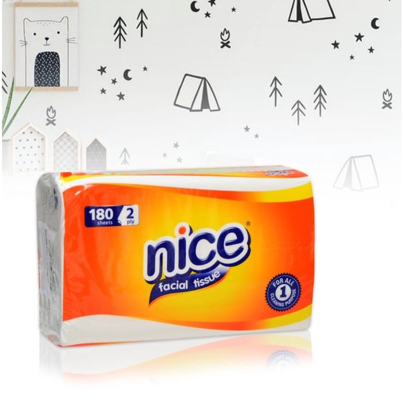 tissue nice / tisu nice 180 sheet / tisu clean plus 180 sheet