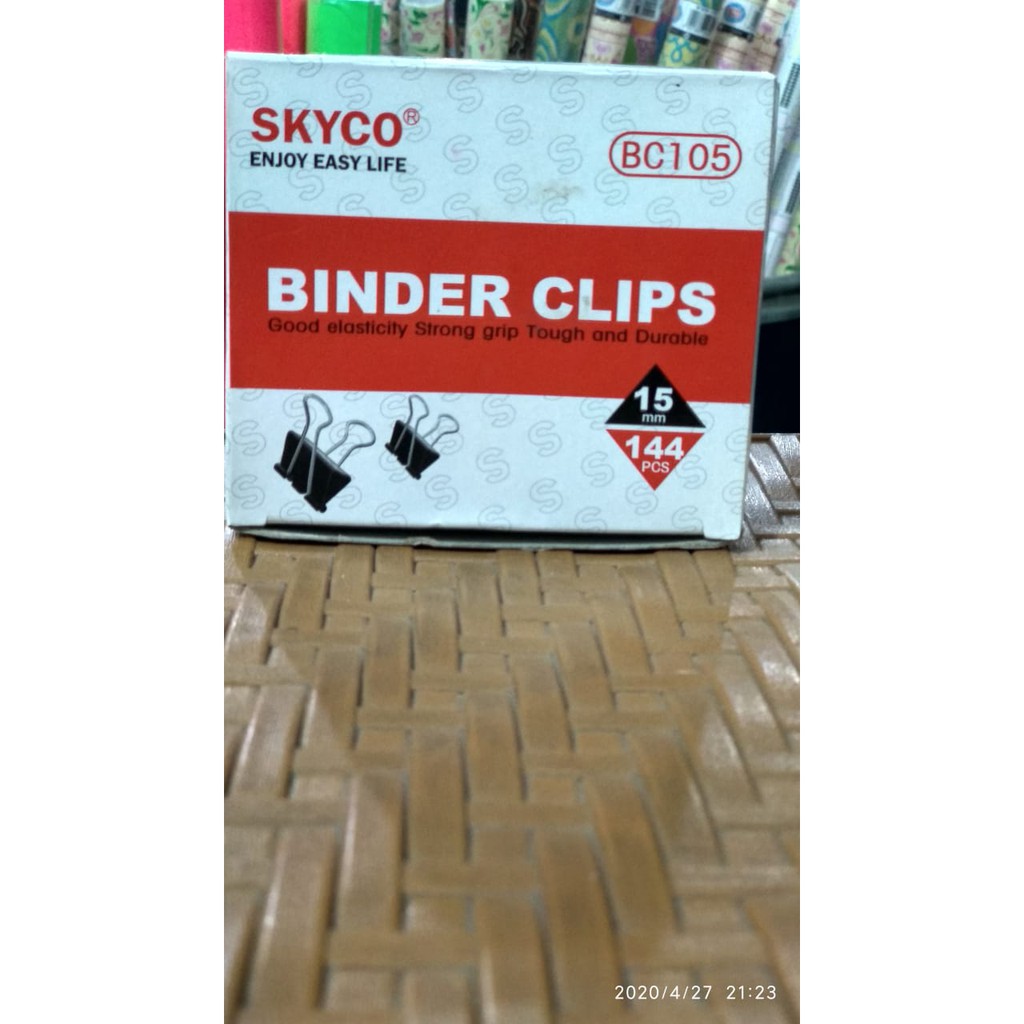 

Binder Clip No.105/ Penjepit Kertas/BINDER CLIP 105 KECIL 15MM KLIP KERTAS NO.105