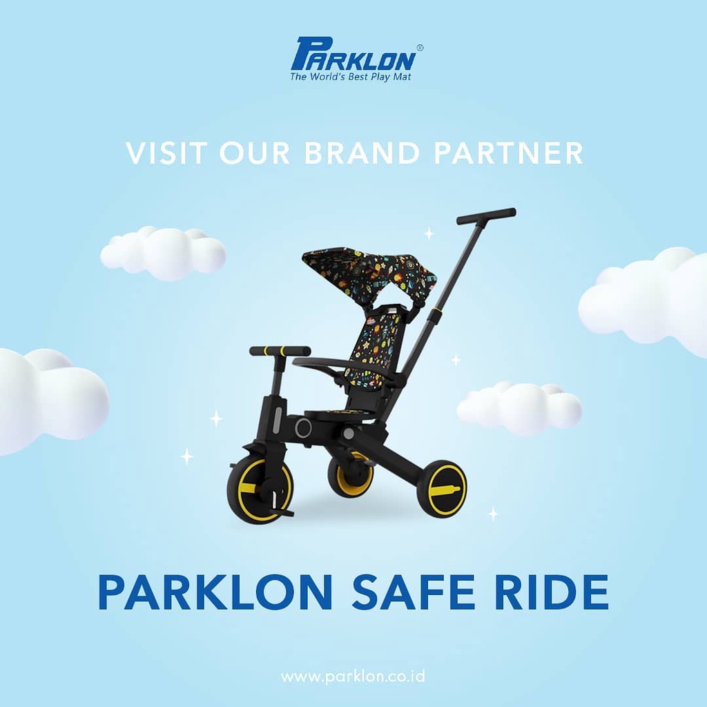 Parklon Saferide 7in1 Smart Folding Tricycle / Baby Stroller