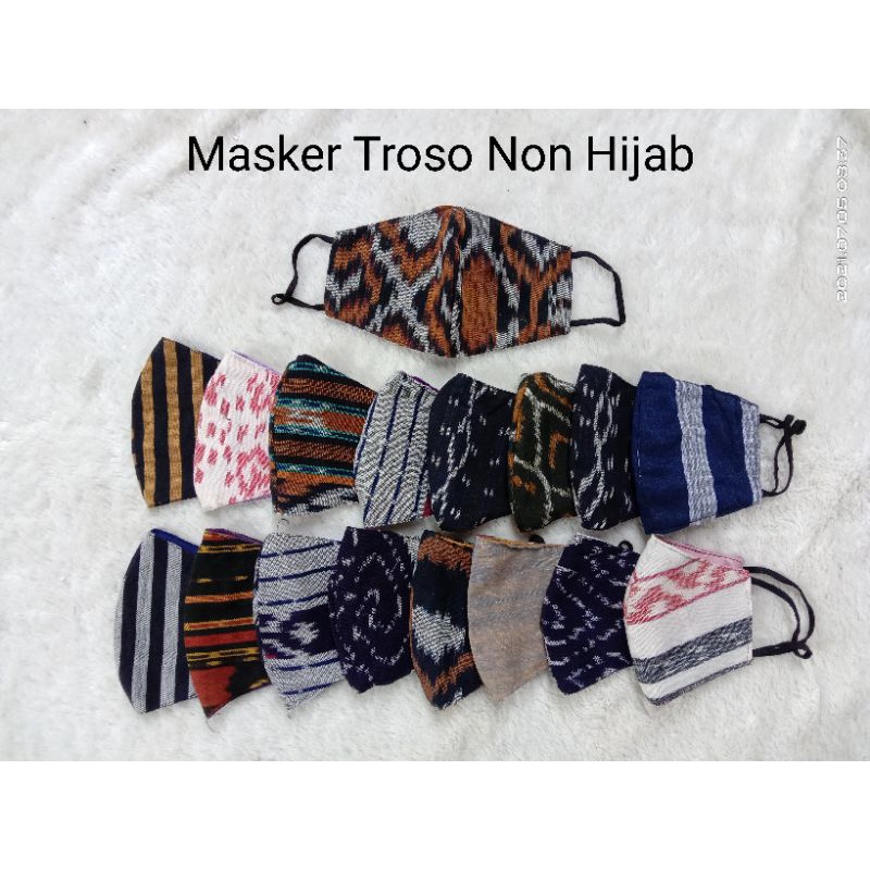 Grosir masker Tenun Troso Jepara /masker Tenun / masker Troso /masker dewasa