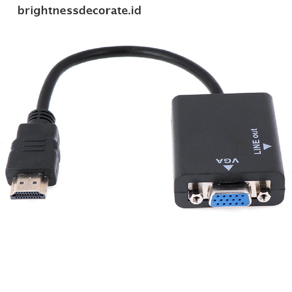 Adaptor Konverter Audio Hdmi Ke Vga 1080p