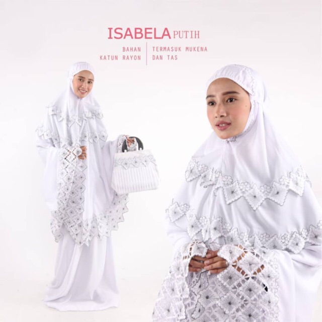 Mukena Dewasa Satin Silk Isabela || Mukena Satin Adem