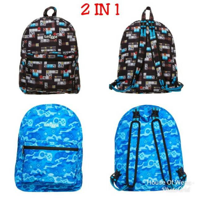 SALE!!! Tas smiggle original backpack /reversible backpack