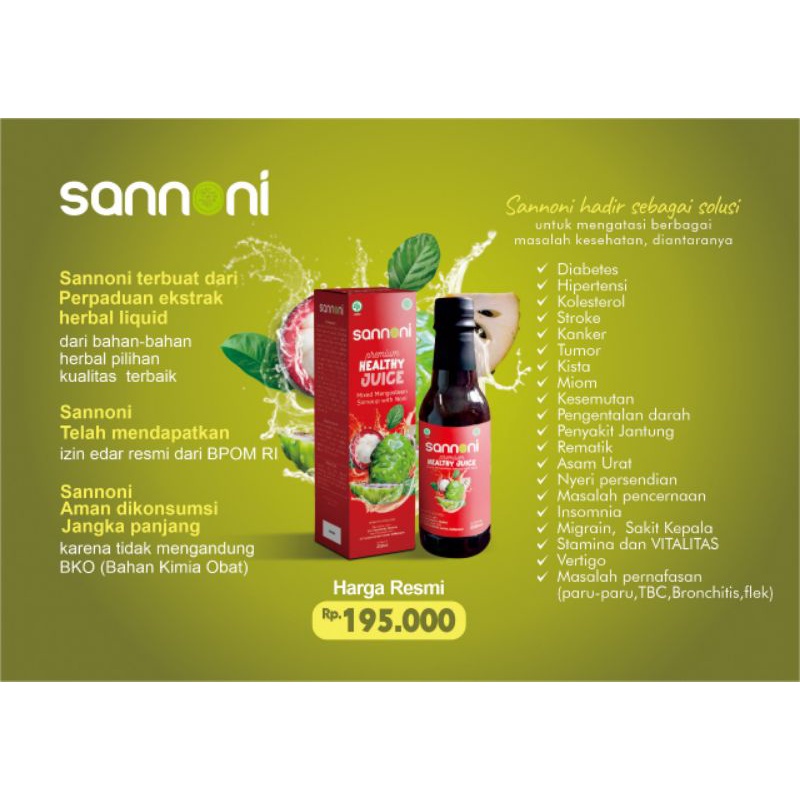 

SANNONI JUS MENGKUDU MANGGIS DAUN SIRSAK UNTUK HIPERTENSI DAN KOLESTEROL