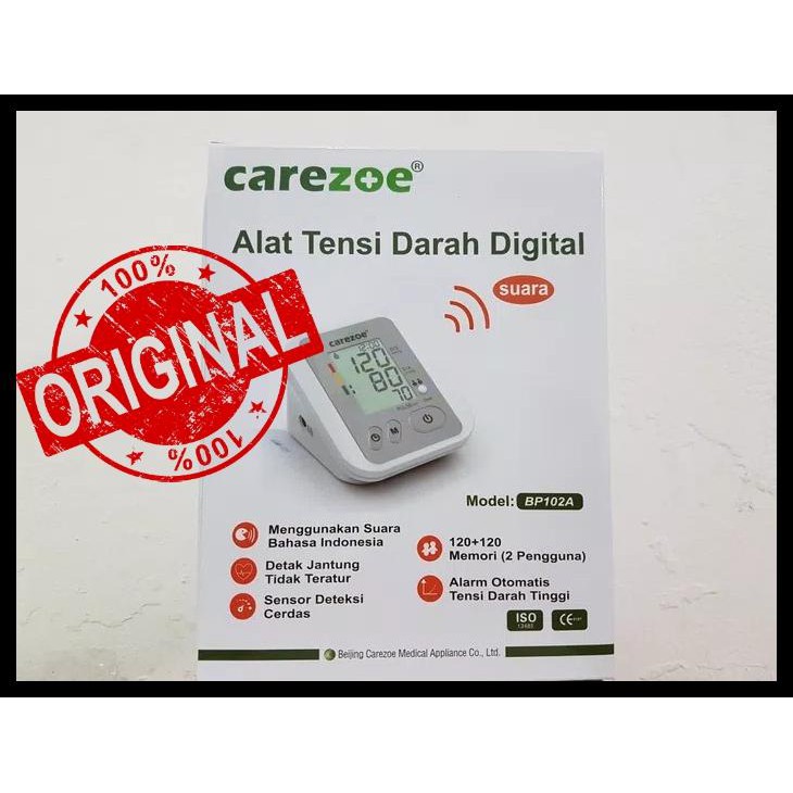 ALAT TENSI DARAH DIGITAL / TENSIMETER LENGAN CAREZOE FITUR SUARA NEW