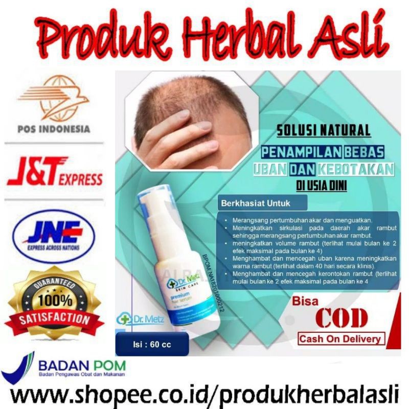 Hair Serum Dr Metz Ampuh Atasi Masalah Rambut Uban Dan Rambut Rontok