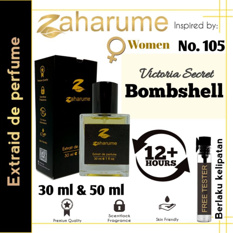 Zaharume Parfum Victoria Secret Bombshell No. 105 Parfum Tahan Lama Inspired Parfum Wanita