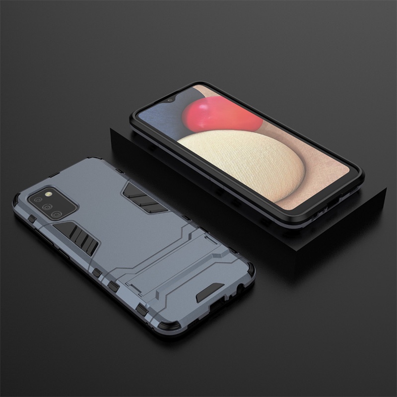 Casing Hard Case Armor Robot Bahan PC + Silikon Slim Anti Knock Untuk Samsung Galaxy A02S A02S