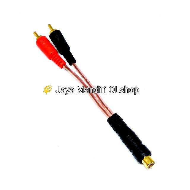 Kabel Rca Cabang Y 2 Rca Male To 1 Rca Female Jack Audio Jumper New Tide