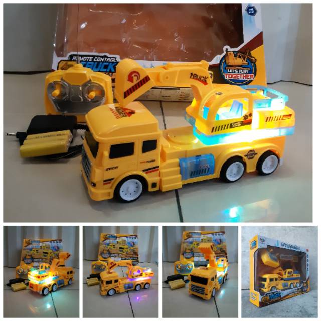 RC Truk Excavator Batre Cas - Mobil Truck Remote Control Anak Edukatif