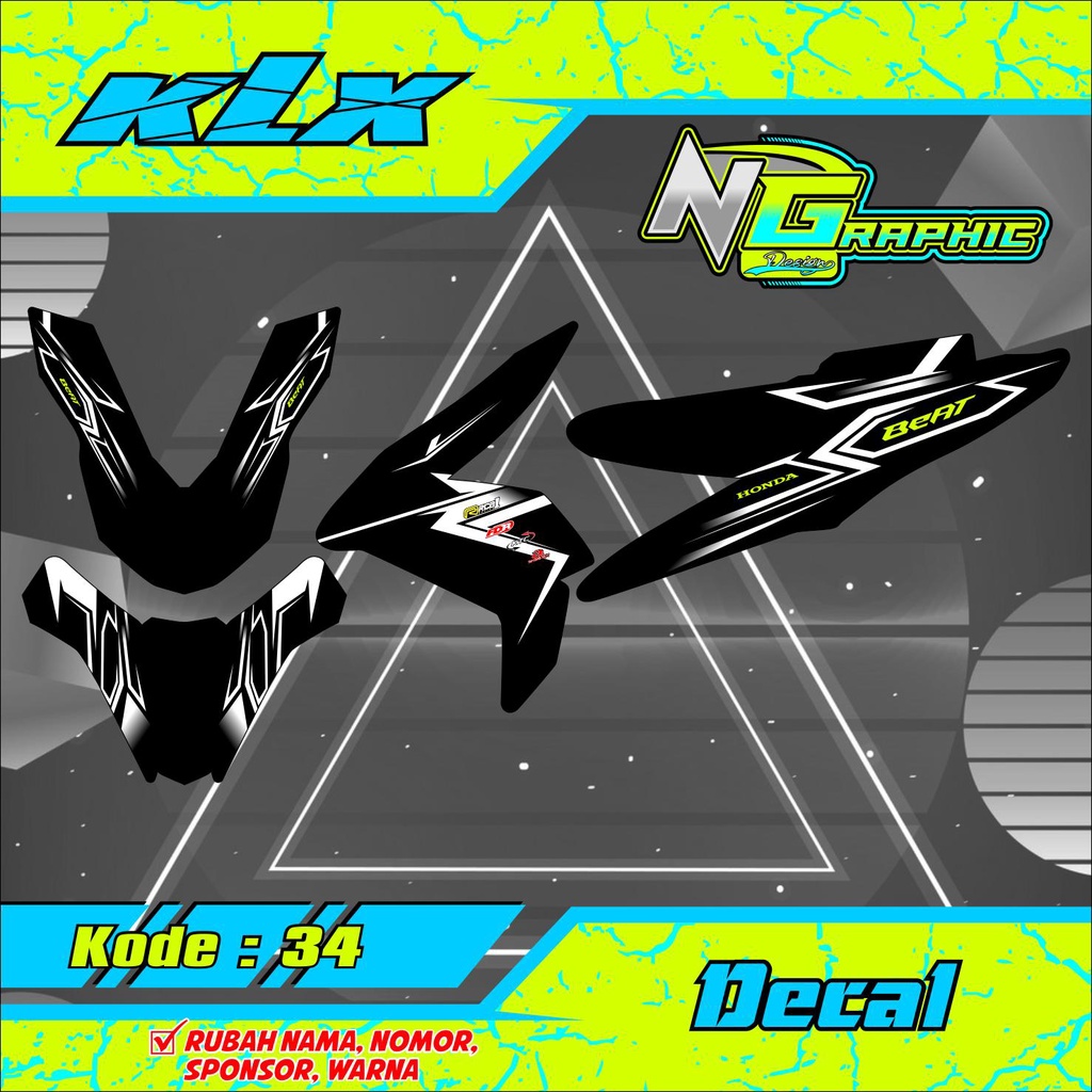 Full Body Stiker beat fi 2016 & Beat Street 2016 Variasi - stiker motor honda setriping beat