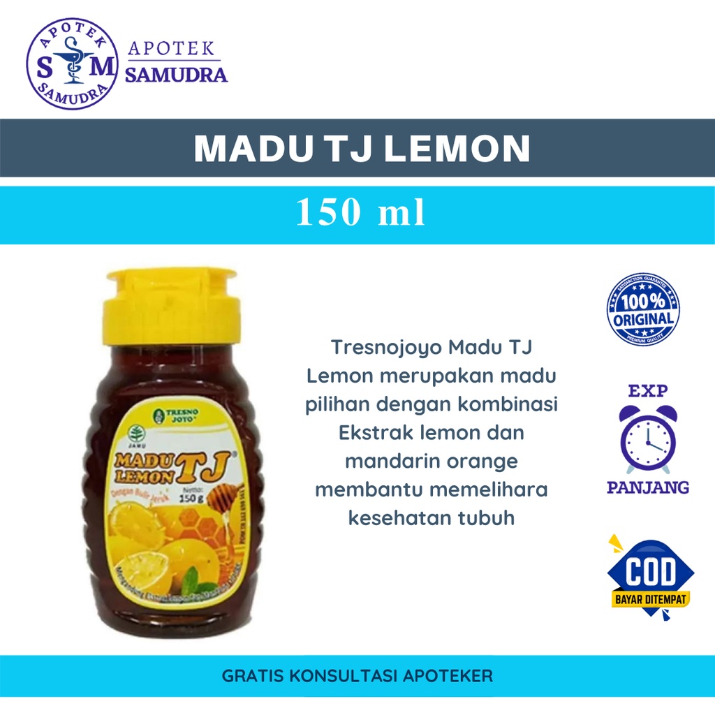 

MADU TJ LEMON - 150 gr madu murni mencegah panas dalam melembabkan bibir menjaga stamina tubuh mengobati sariawan penambah gizi meningkatkan nafsu makan menjaga kesehatan kulit menjaga kesehatan mengobati bibir pecah-pecah