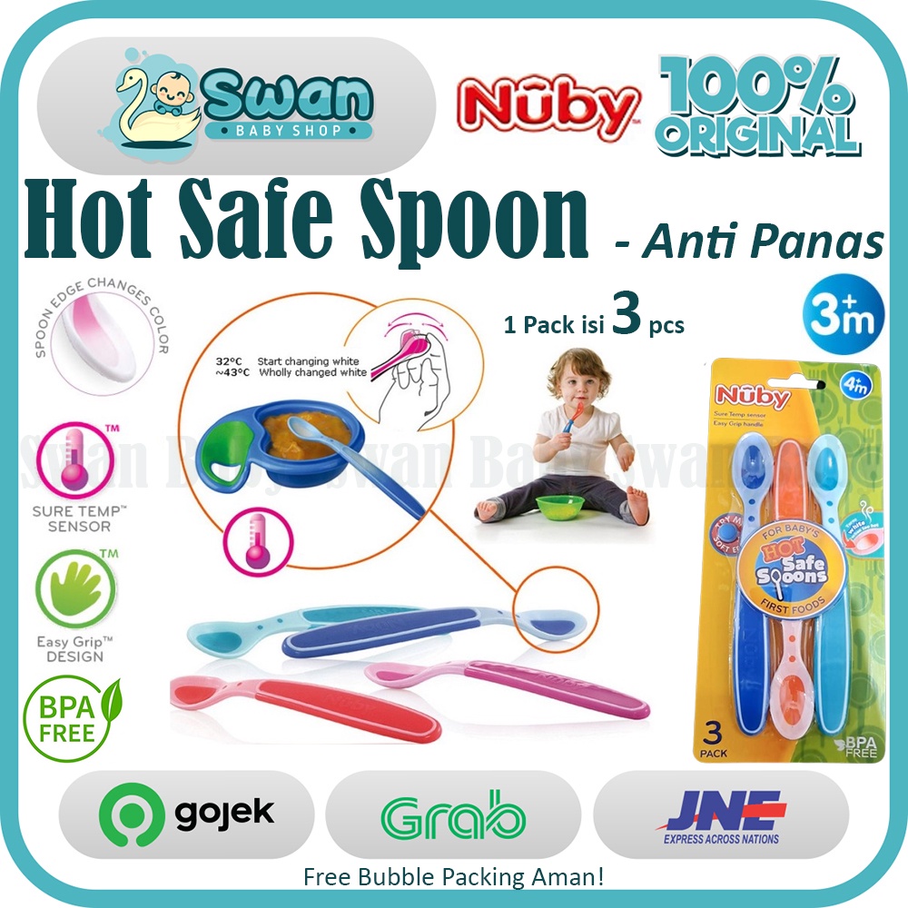 Nuby Hot Safe Spoon ( Isi 3 pcs )