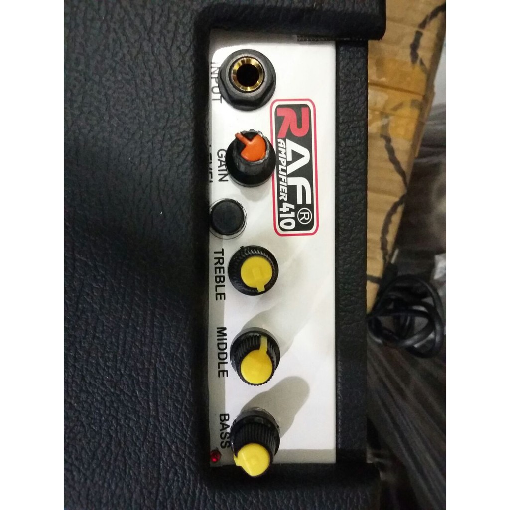 Ampli Mini Gitar dan Bass Merk Raf 4 Inch ada Distorsi Jakarta Murah Amply Amplifier