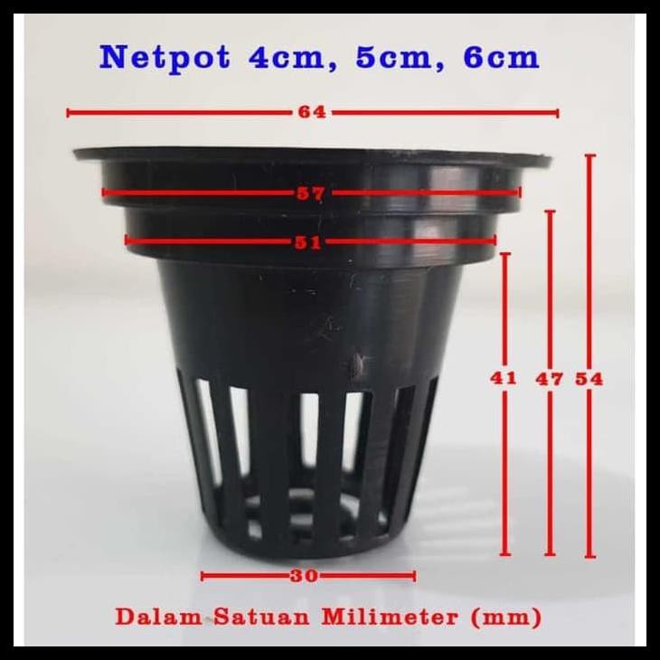 NETPOT NET POT HIDROPONIK MULTI DIAMETER 4. 5, 6 CM - PREMIUM TEBAL