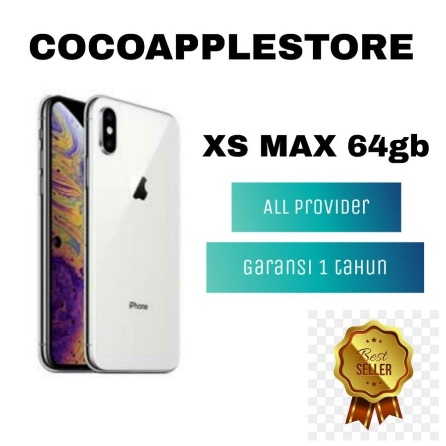 iPhone Xs Max 64GB All Sim Silent Fullset Ori Ex inter Second Like New Mulus100% 3utools All Green (Garansi 1 Tahun)