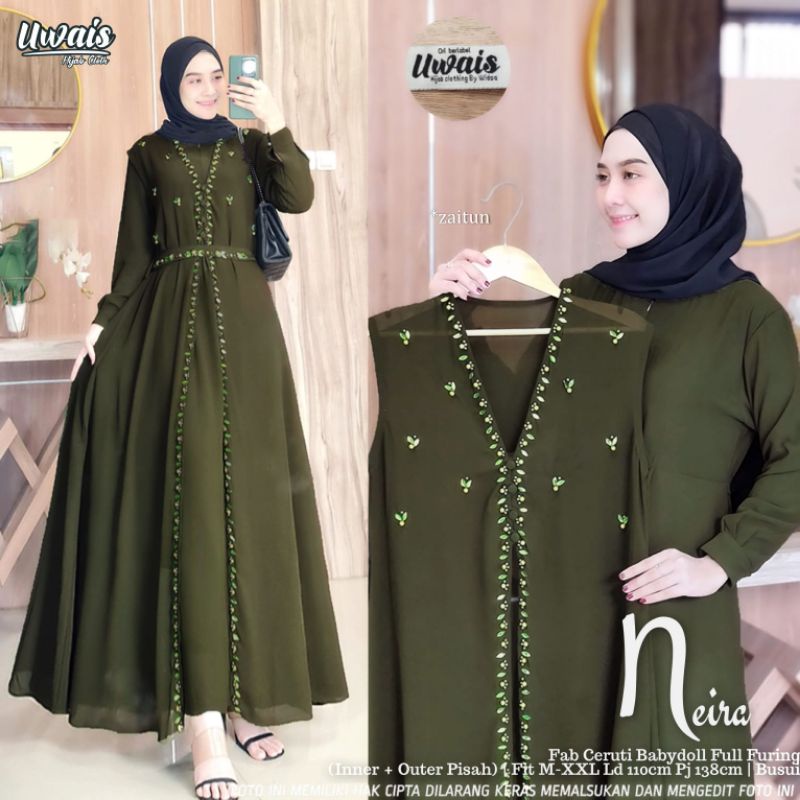 Anindya Uwais Neira Dress Maxy Gamis Original Terbaru