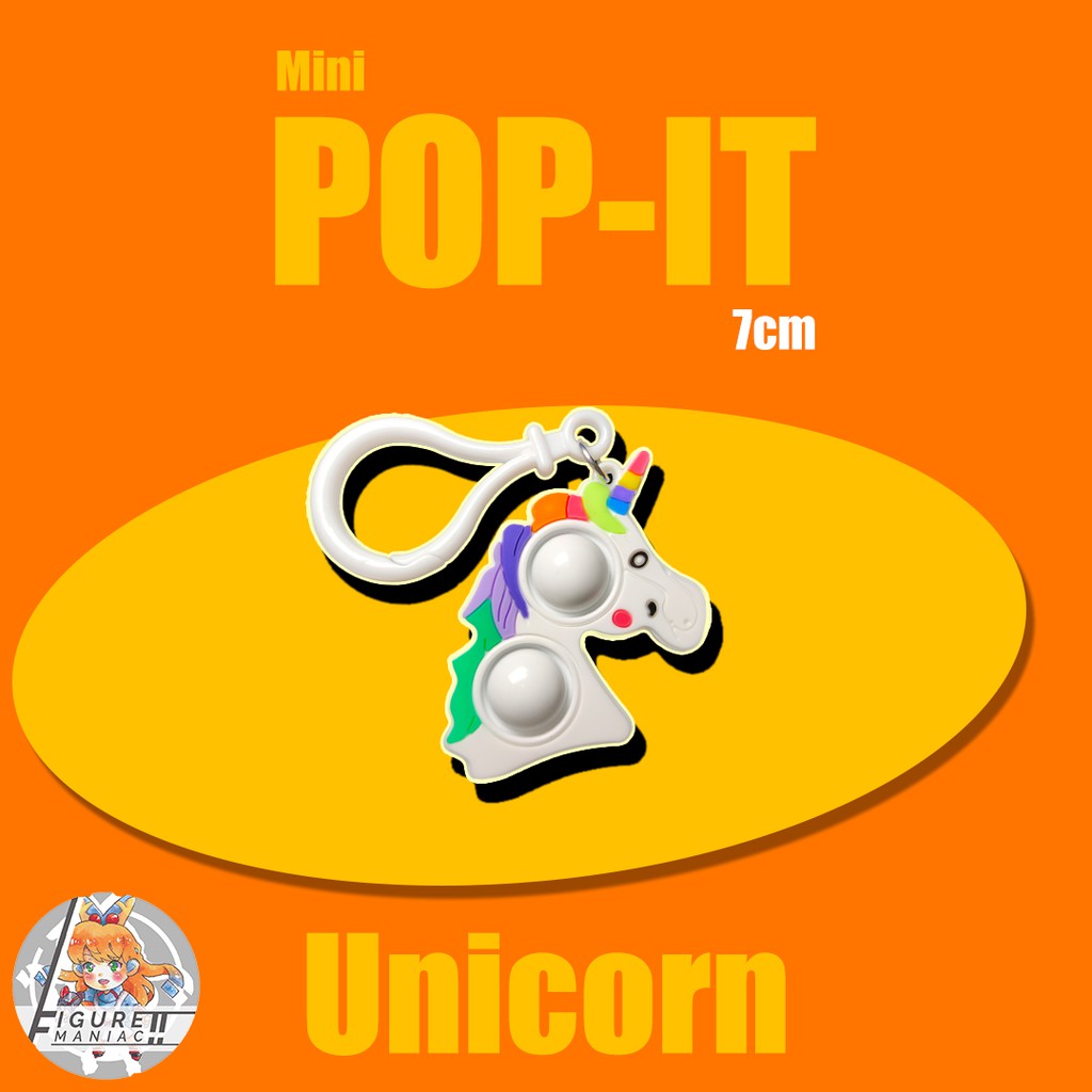 Gantungan Kunci POP IT Mini Unicorn Premium Quality