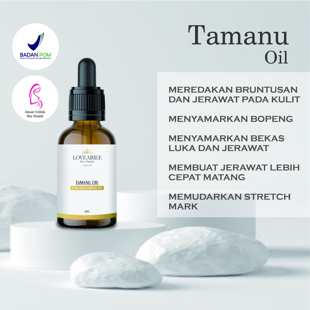 BPOM Buy 1 30ml tamanu oil get 1 free tamanu oil 30ml (60ML)  by loveabiee, pure 100% tamanu oil
