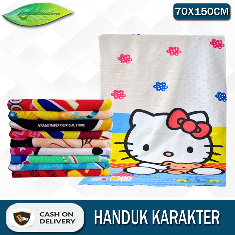 Handuk Karakter 70x145cm / Handuk Mandi Karakter / handuk kimono kemben kepala keramas mandi berenang pantai