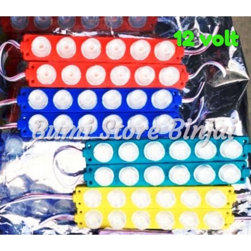 lampu Modul 6 Mata Timbul 12 volt 6 watt tempel kolong bak truk mobil motor