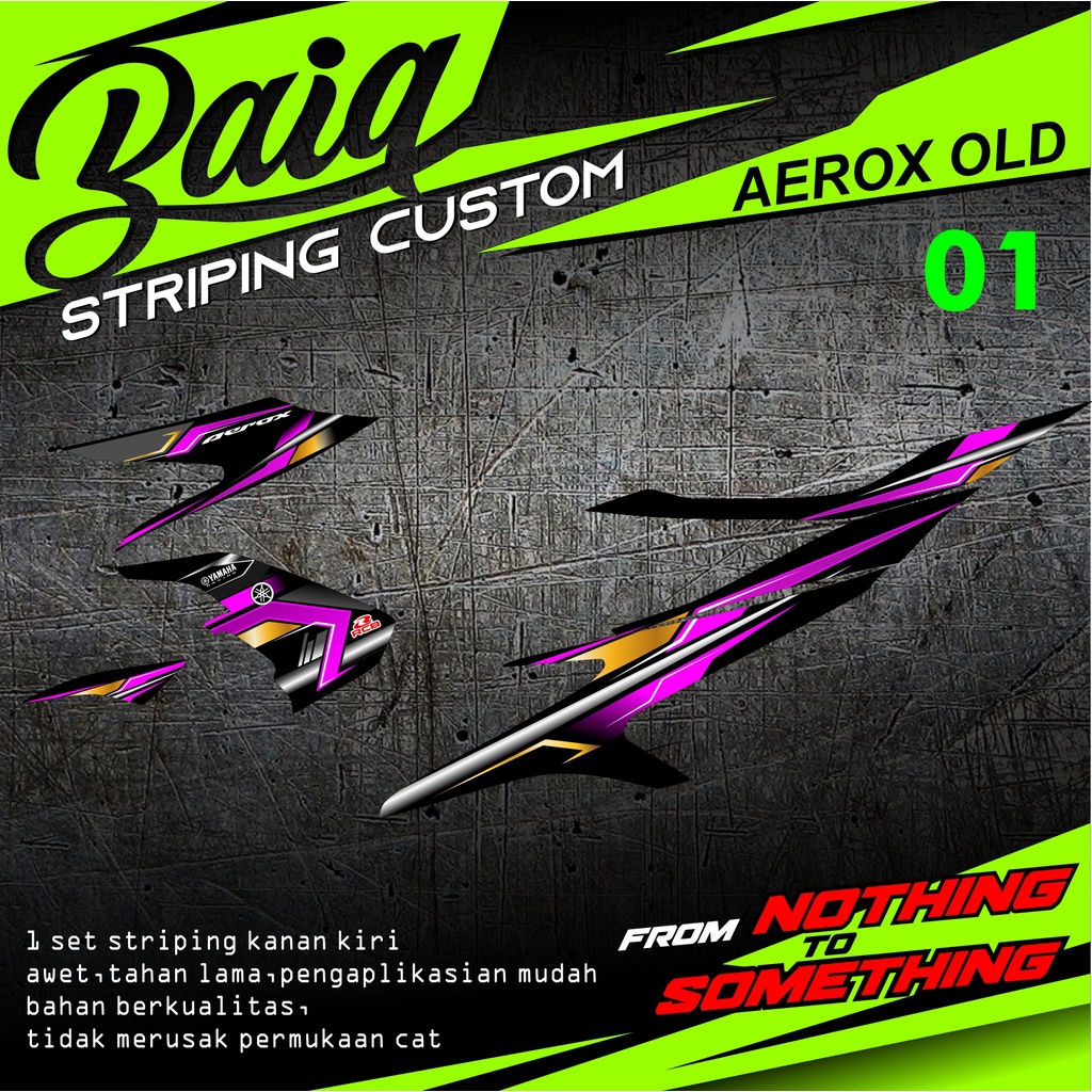 Striping AEROX 155 - Stiker Sticker Variasi List Skotlet Motor Yamaha AEROX 155 Motif Racing 01