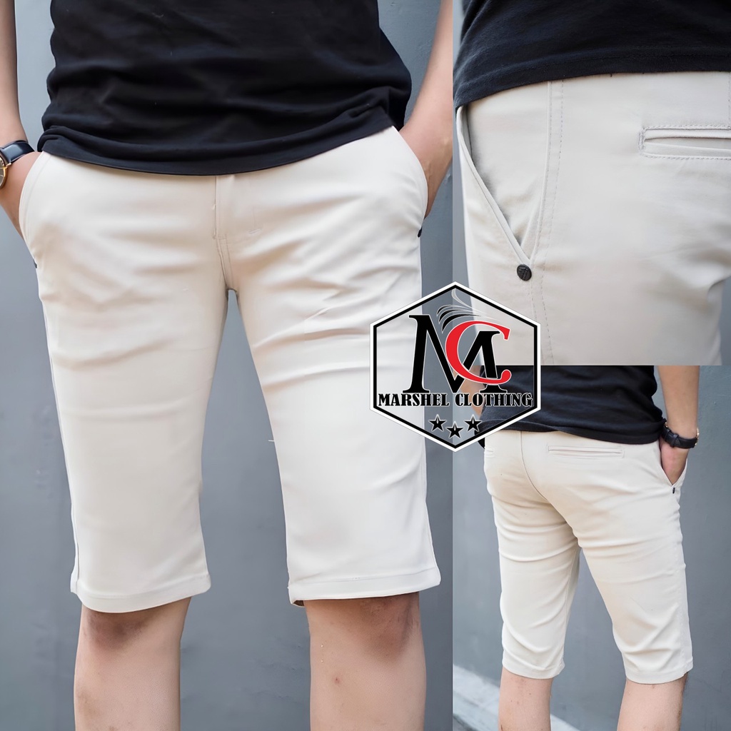 RCL - Celana Pendek Hitam Pria Cargo Kimpol Chino Termura Yangg Teraris Size JUMBO 27--34 S.M.L.XL