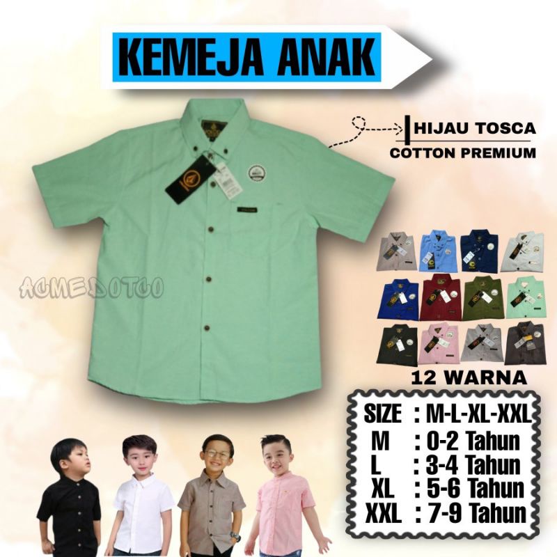 KEMEJA ANAK LAKI LAKI / BAJU ANAK /BAJU KEMEJA ANAK LAKI-LAKI / baju kemeja polos  murah