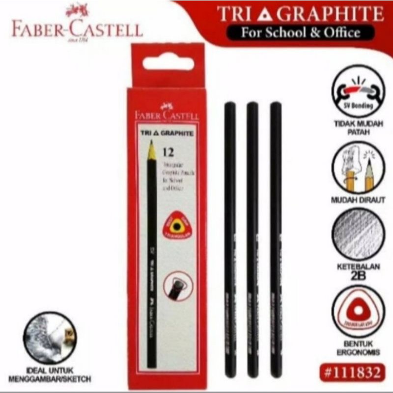 

Pencil 2B Tri graphite Faber-Castell