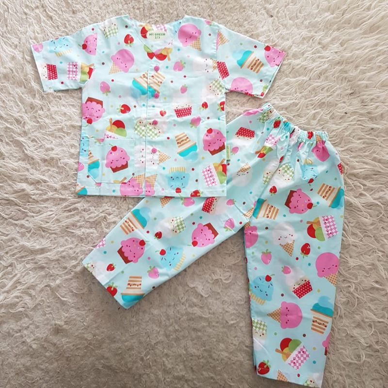 Baju Anak Piyama katun set