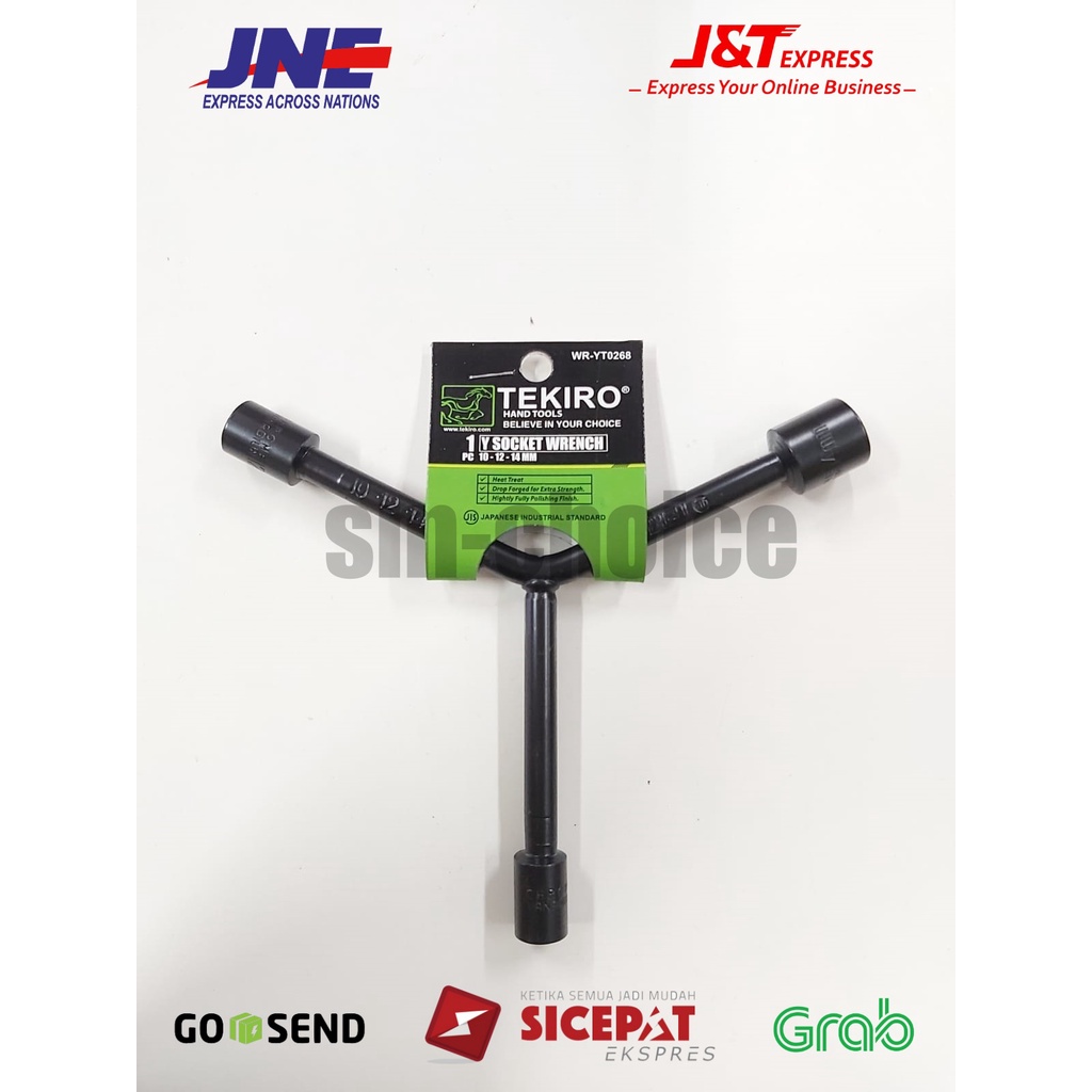 KUNCI Y TEKIRO 10-12-14mm  -  TEKIRO KUNCI SOCK Y 10-12-14MM PENDEK #289