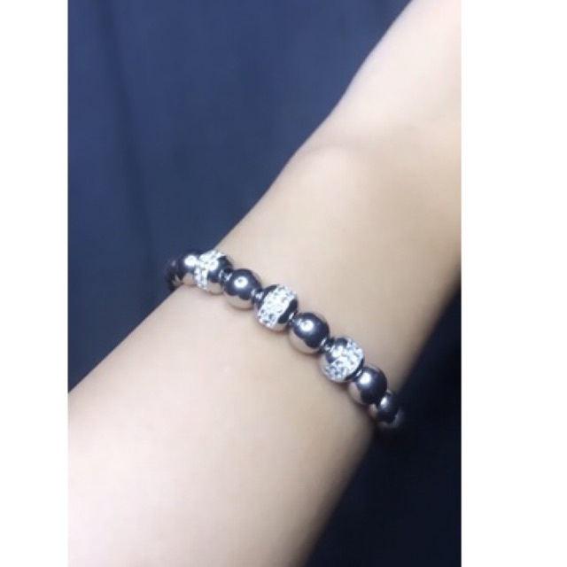 Gelang Serut Bola Asli 100% Besi Putih Timur