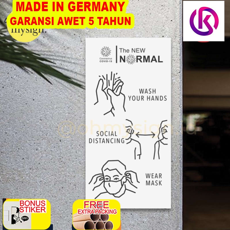 

Grosir Acrylic Sign New Normal | Signage Protokol Kesehatan Akrilik Modern
