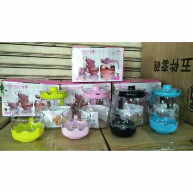 Free Bubble  Dan Kardus Teko Teh , Tea Pot 5in1