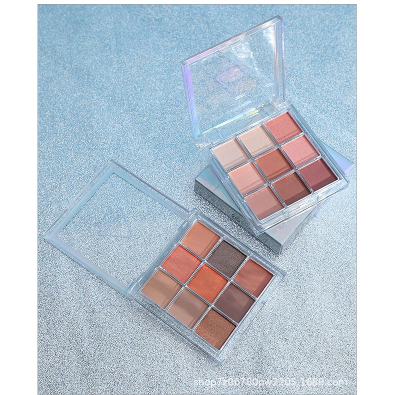 LAMEILA NUDE MATTE KOREAN EYESHADOW PALETTE 9 WARNA MATTE EYESHADOW SMOKEY PIGMENTED TERMURAH KODE 3048