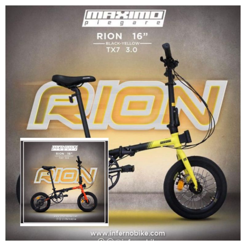 Sepeda lipat Maximo piegare RION 16 inch TX7 3.0