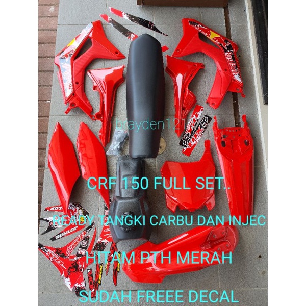 BODY FULL SET KOMPLIT HONDA CRF 150-BODY SET TANGKI DAN JOK CRF 150