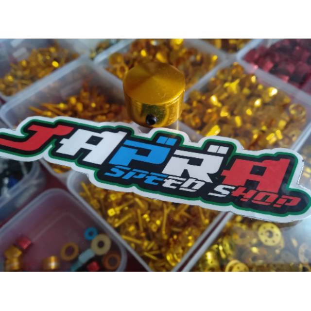 Aksesoris Tutup Baut Monel Ukuran baut 17 Variasi CNC Motor Mio Beat Vario Nmax Vixion Ninja