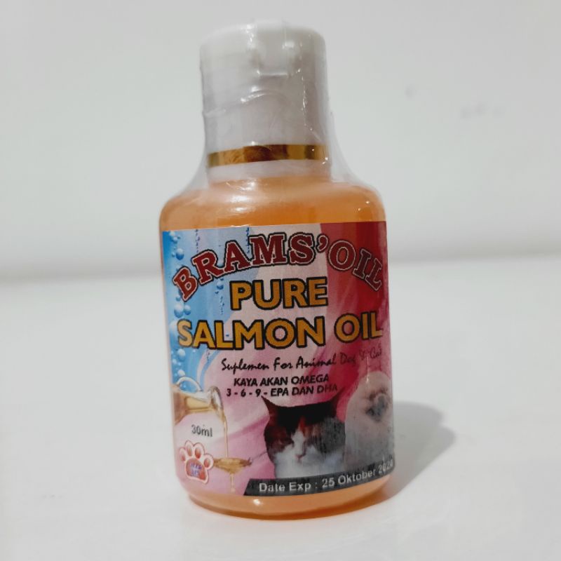 brams oil salmon suplement for animal 30ml