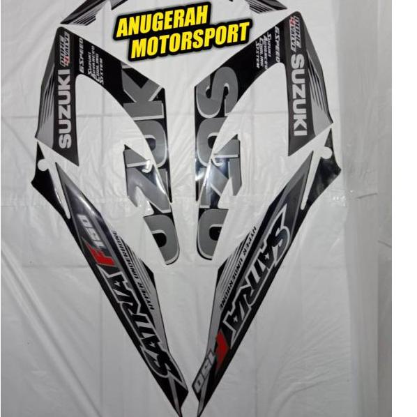 ✲ Striping Satria Fu facelift FL 2015 hitam silver ♠